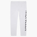 Moncler Split Embroidered Logo Sweatpants White