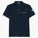 Moncler Terry Polo Shirt Navy