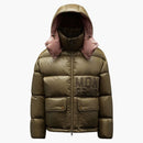 Moncler Women's Abbaye Short Down Jacket Mud Brown