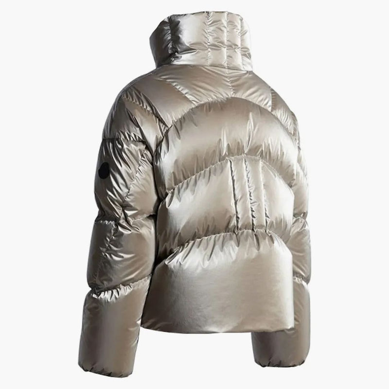 Moncler Women's Avoriaz Short Down Jacket Silver