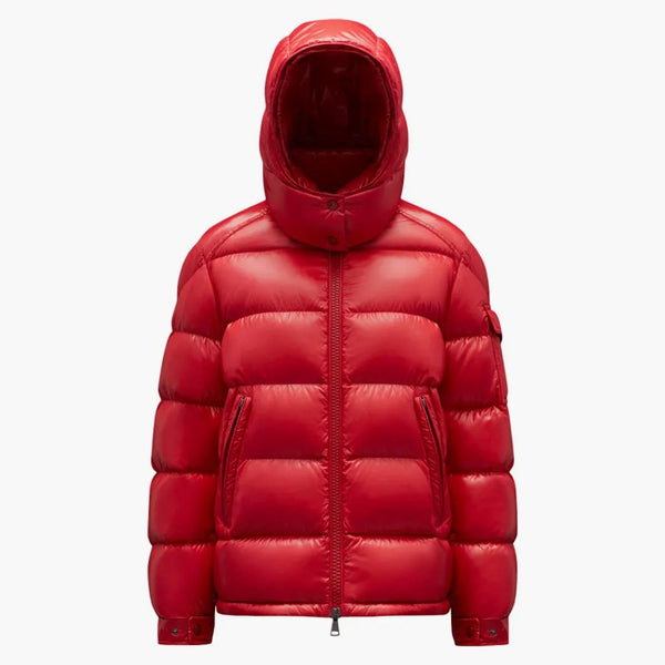 Moncler Women's Maire Short Down Jacket Blosy Ruby Red