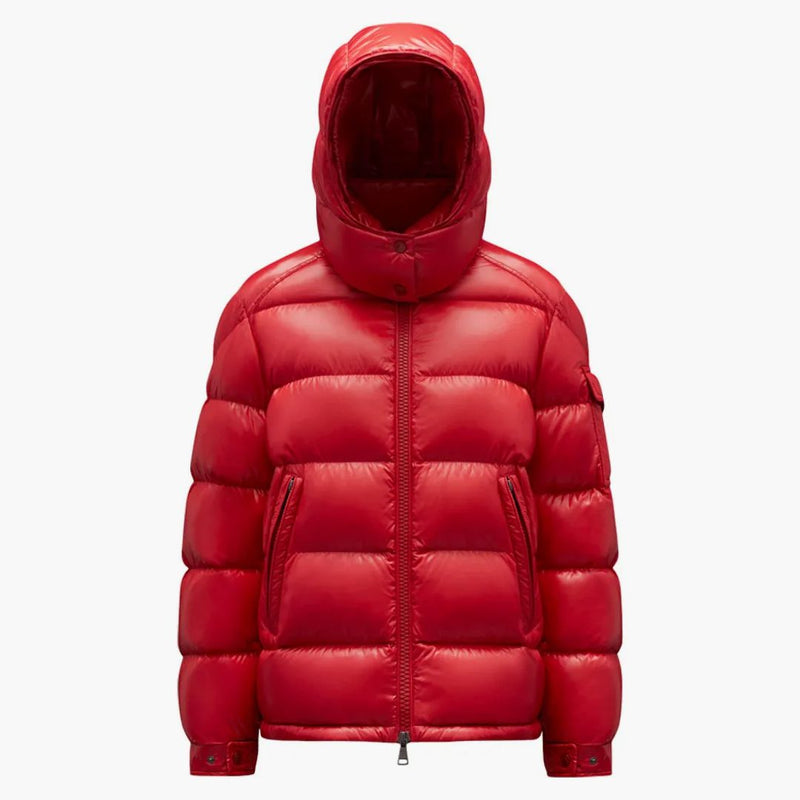 Moncler Women's Maire Short Down Jacket Glossy Ruby Red
