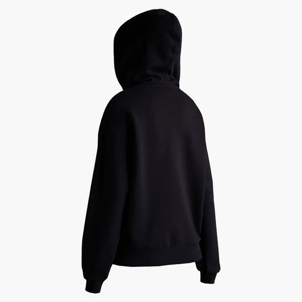 Moncler Women's Metallic Spray Effect Logo Drukuj Bluza Black Black
