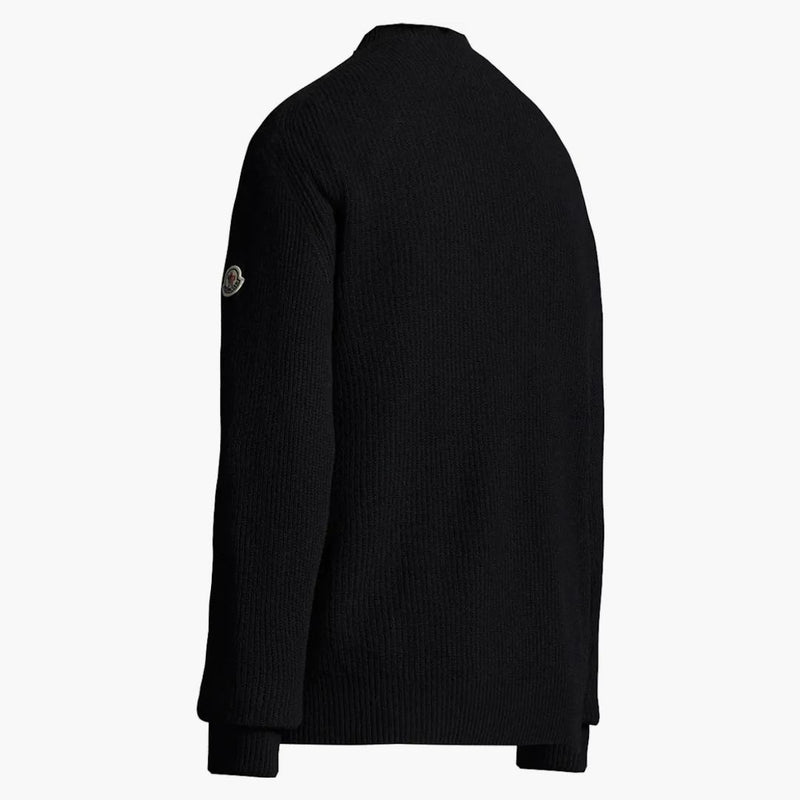 Moncler Wool and Cashmere Knit Sweater Black