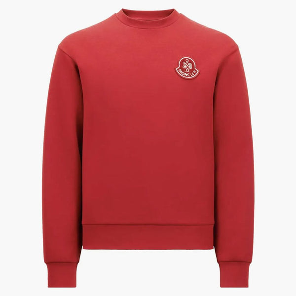 Moncler Year Of The Snake Patch Neoprene Sweatshirt Red