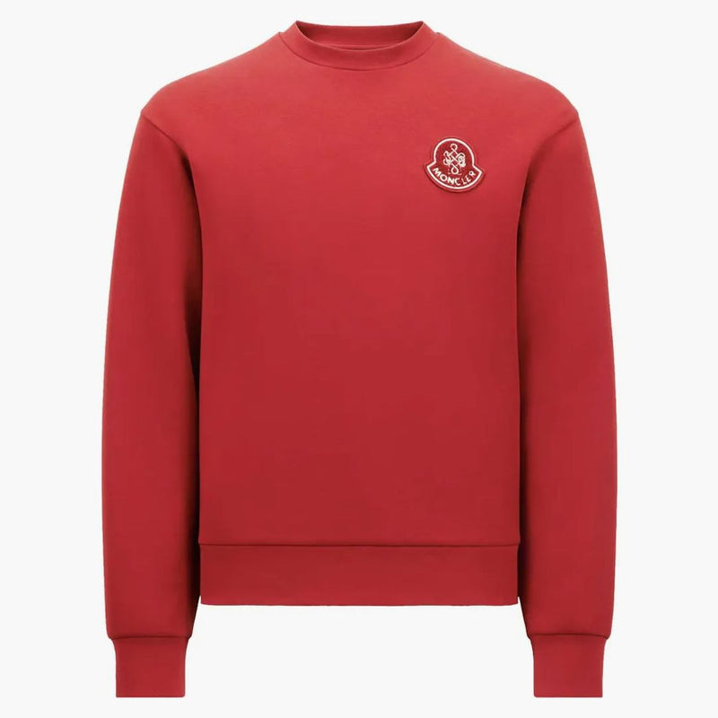 Moncler Year Of The Snake Patch Neoprene Sweatshirt Red
