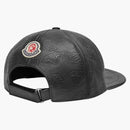 Moncler X Billionaire Boys Club Leather Baseball Cap Black Diamond & Dollar