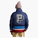 Moncler X Palm Angels Denneny Short Down Jacket Blue/burgundy/white