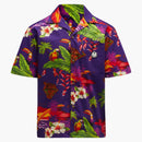 Moncler X Palm Angels Hawaiian Print Short Sleeve Shirt Purple Multi Print
