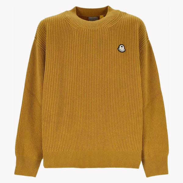 Moncler X Palm Angels Logo Patch Crewneck Jumper Orange