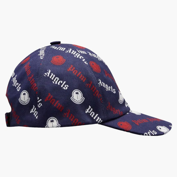 Moncler X Palm Angels Logo Print Baseball Cap Blue/black/white