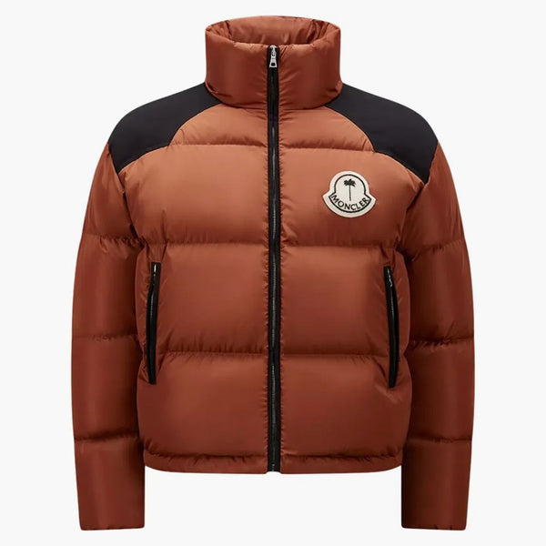 Moncler X Palm Angels Nevin Short Down Jacket Brown