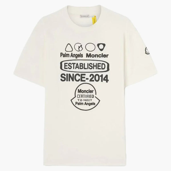Moncler X Palm Angels Racing T-shirt White/blue