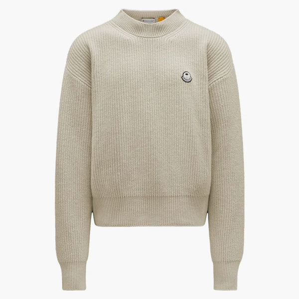 Moncler X Palm Angels Rib-knit Wool Jumper Silk White