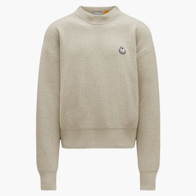 Moncler X Palm Angels Angels Rib-pletený vlněný jumper Silk White