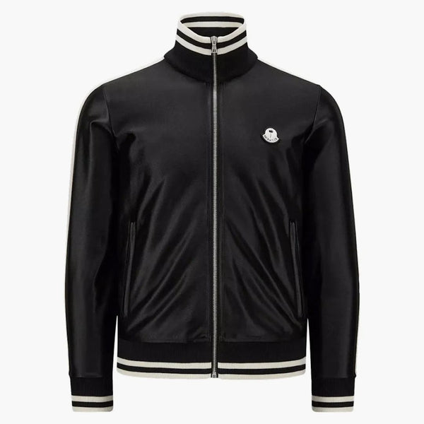 Moncler X Palm Angels Shiny Zip-up Sweatshirt Black
