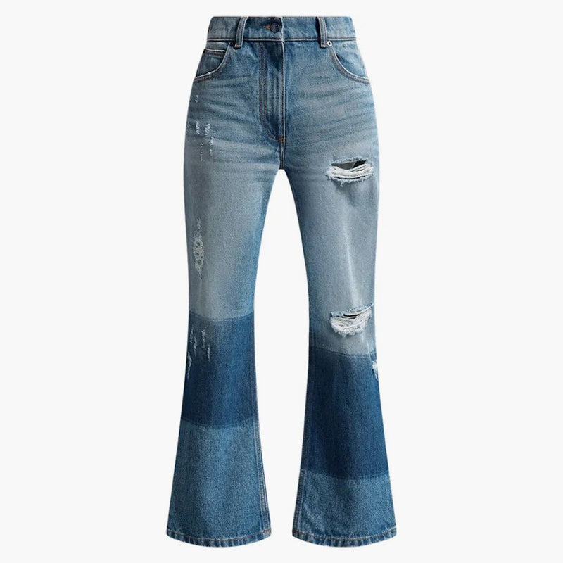 Moncler X Palm Angels Star Intarsia Jeans Ocean Blue