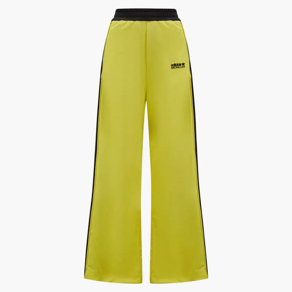 Moncler x Adidas Originals Ocetatowe spodnie dresowe (kobiety) Czarno -żółte