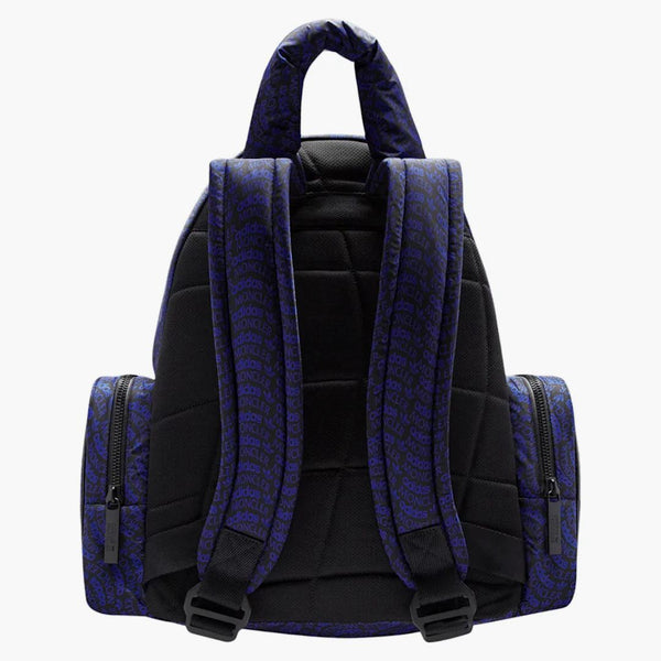 Moncler x Adidas Originals Logo Drukuj plecak czarno -niebieski