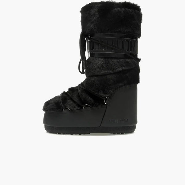 Moon Boot Icon Faux-fur Boot Black