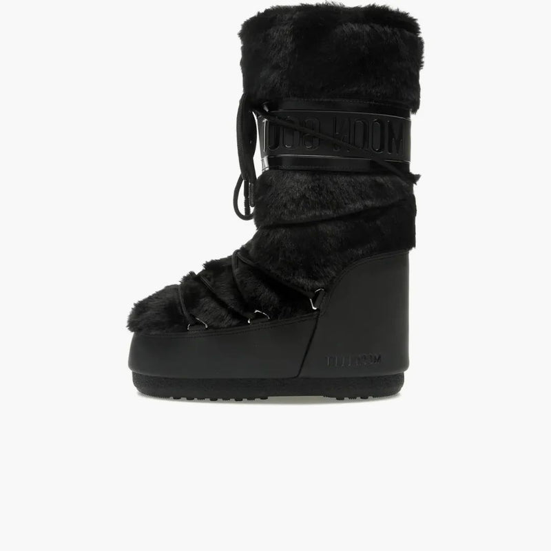 Moon Boot Icon Faux-fur Boot Black