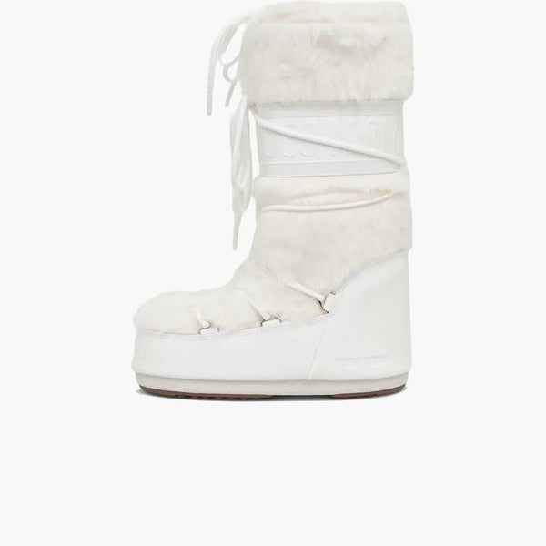 Moon Boot Icon Faux-fur Boot White