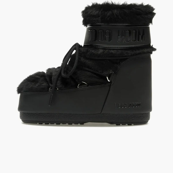 Moon Boot Icon Faux-fur Low Boot Black