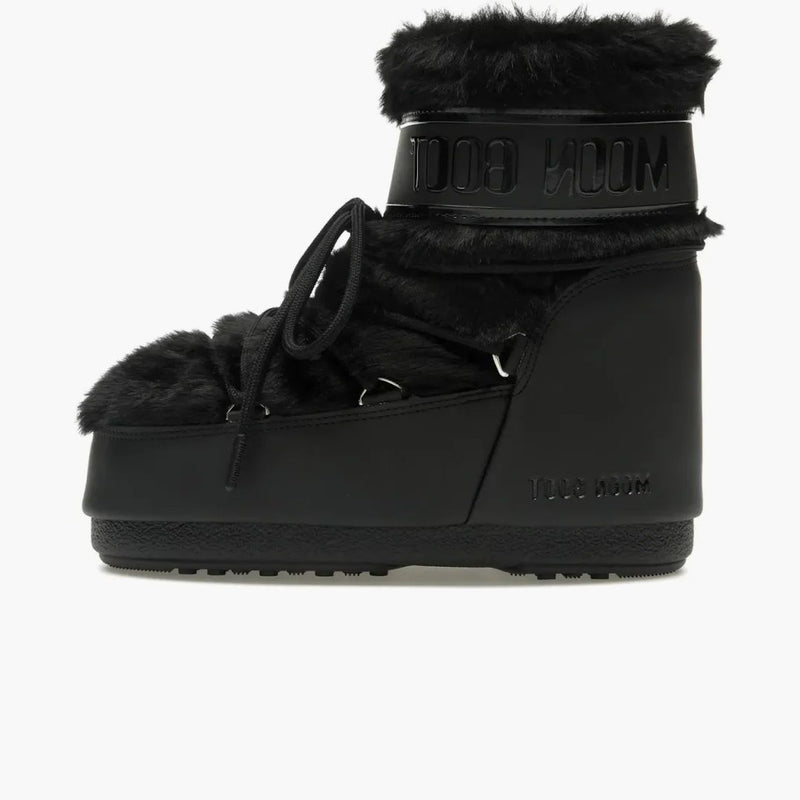 Moon Boot Icon Faux-fur Low Boot Black