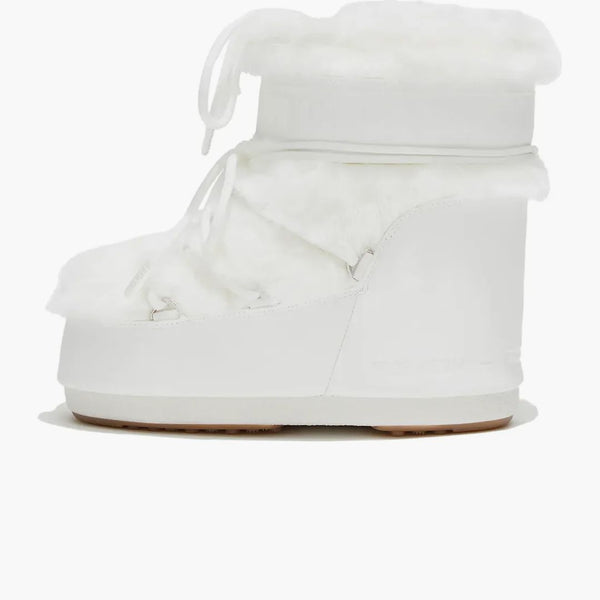 Moon Boot Icon Faux-fur Low Boot White