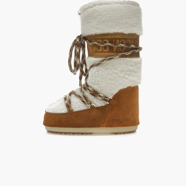 Ikona ikony měsíce shearling boot whisky z bílé