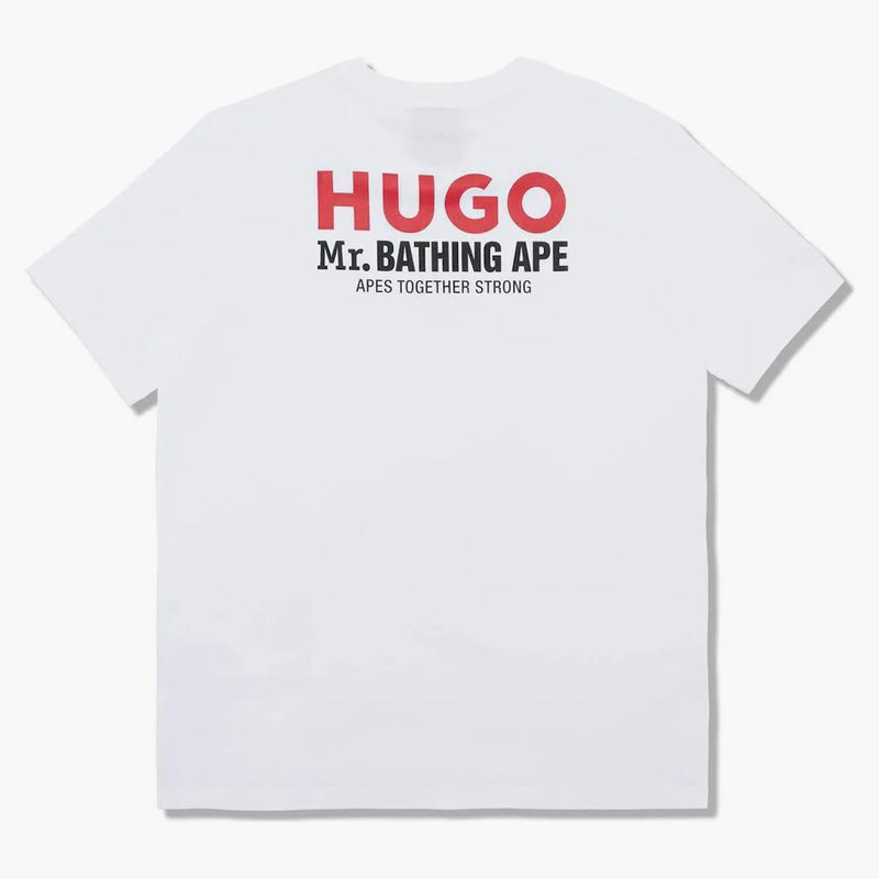 Bape X Hugo Logo Tea White