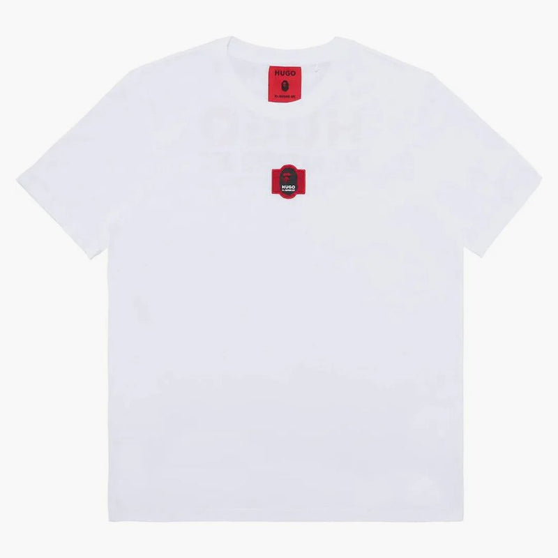 Bape X Hugo Logo Tea White