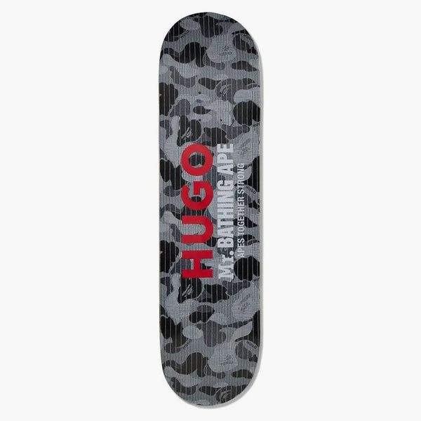 Bape x Hugo skateboard paluba černá