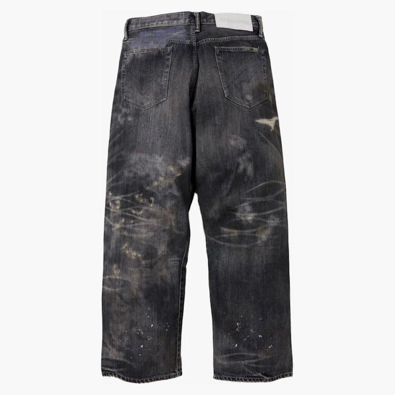 Grannskap Savage Denim dp bred byxa svart
