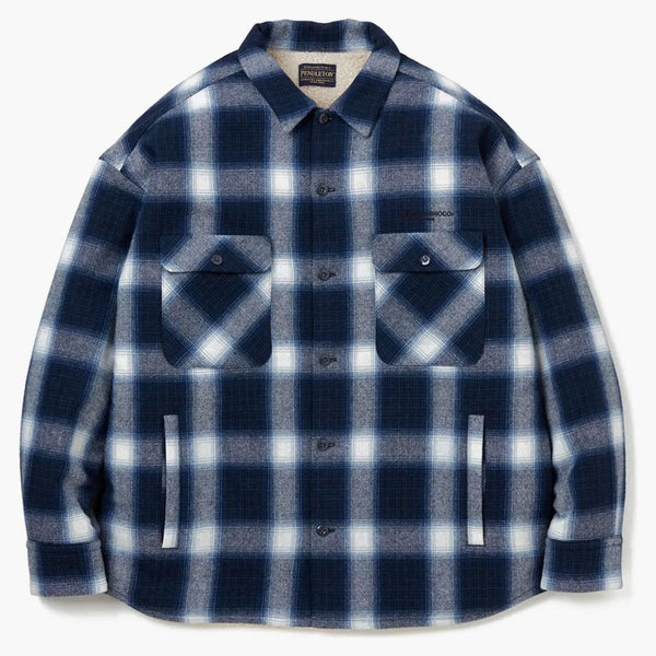 Neighborhood X Pendleton Check Boa Jacket Blue