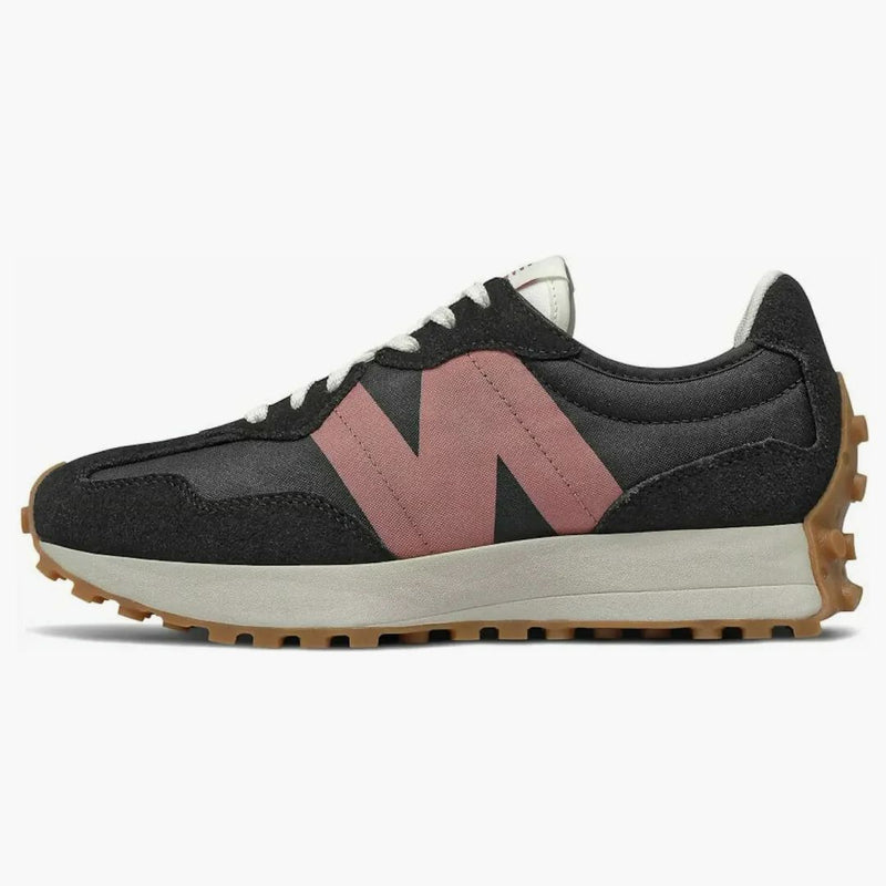 New Balance 327 Goma rosa negra (femenina)