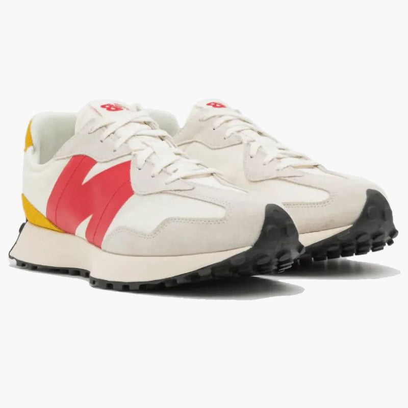 New Balance 327 crema rosso giallo