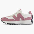 New Balance 327 Suede blanca rosa (femenina)