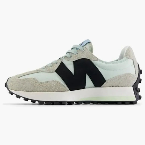New Balance 327 White Black Gray Light Blue (Women's)