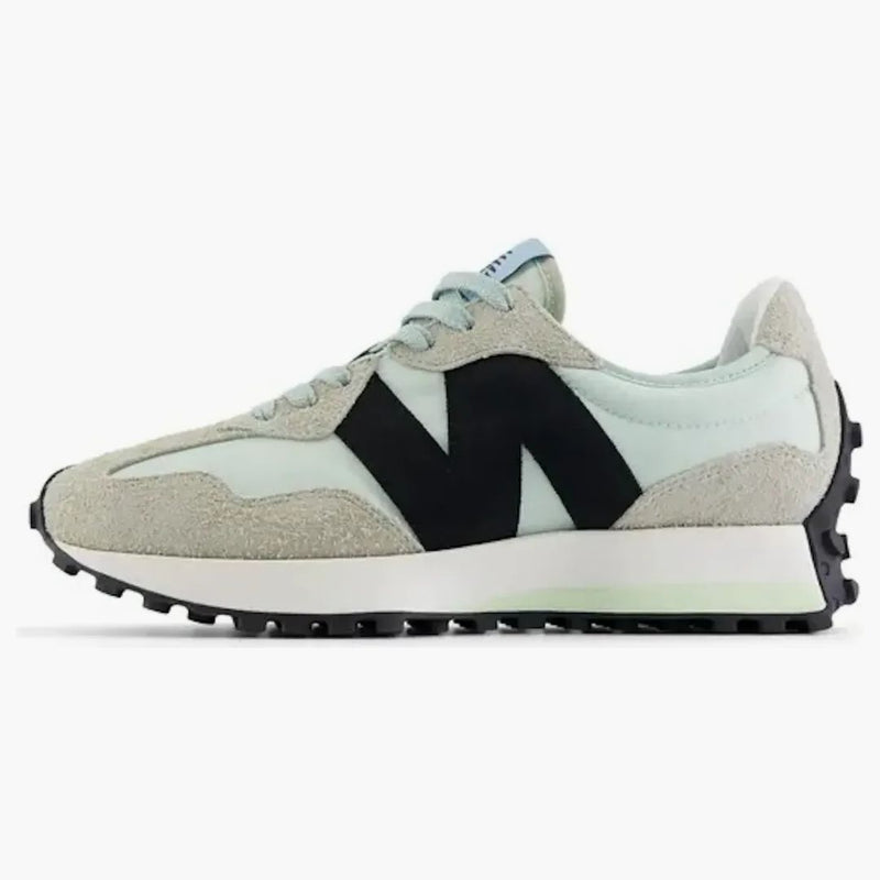New Balance 327 White Black Gray Light Blue (Women's)