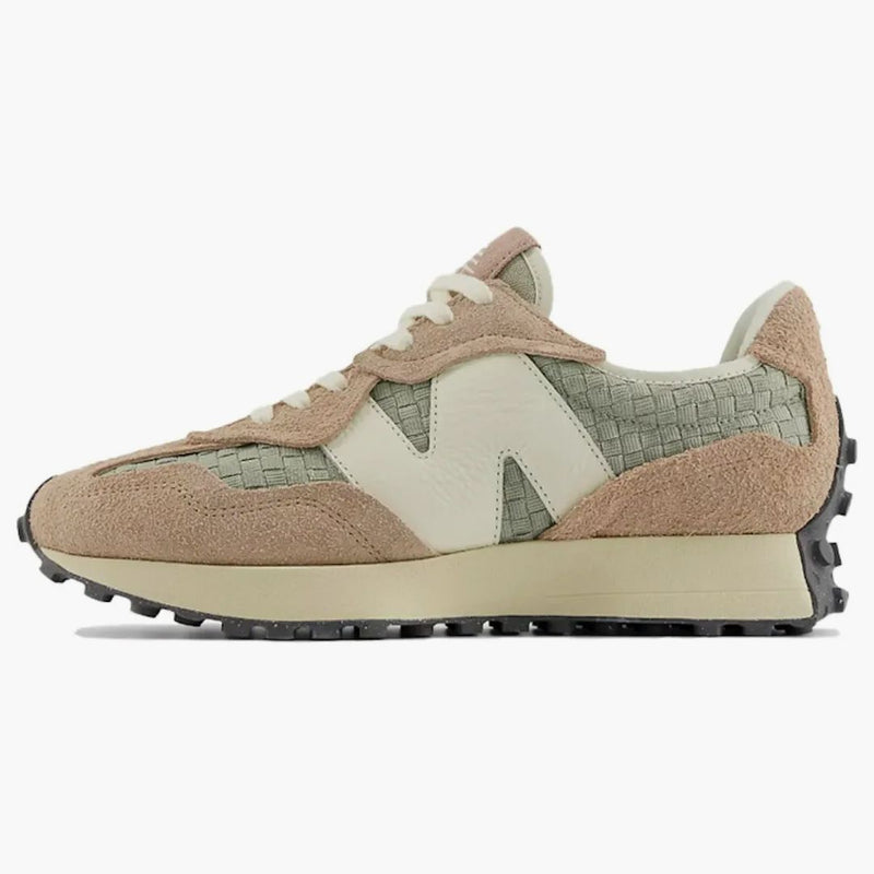 New Balance 327 tkané ploché taupe olivin