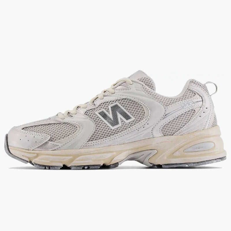 New Balance 530 vintage srebrny metalowy bakteria księżyca