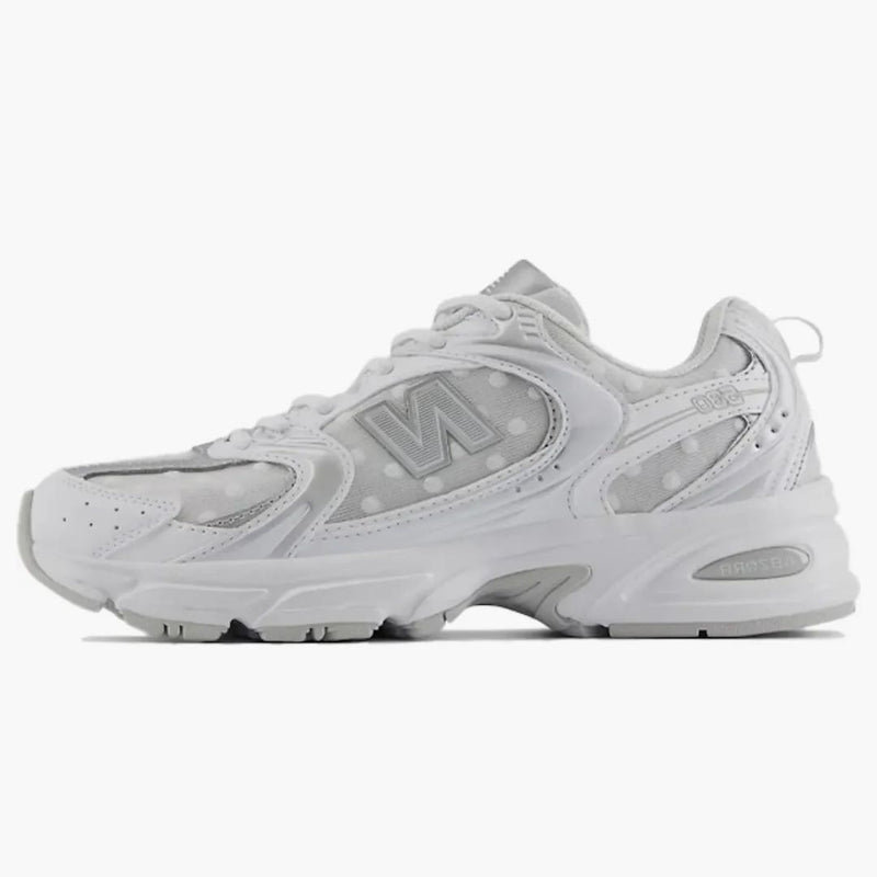 New Balance 530 srebrnych metalowych kropek