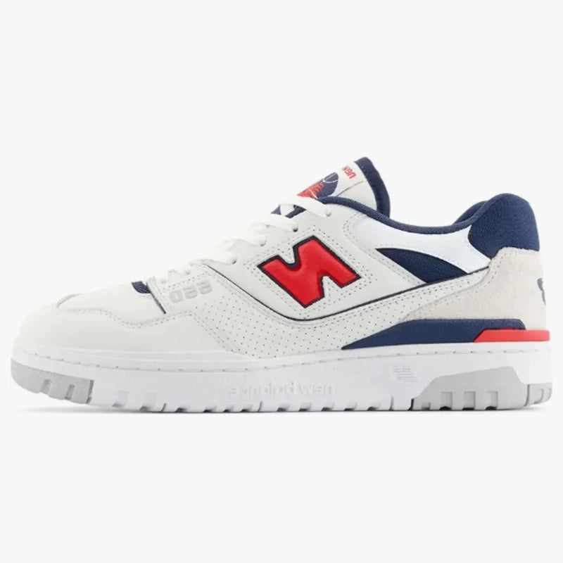 New Balance 550 vit marinröd