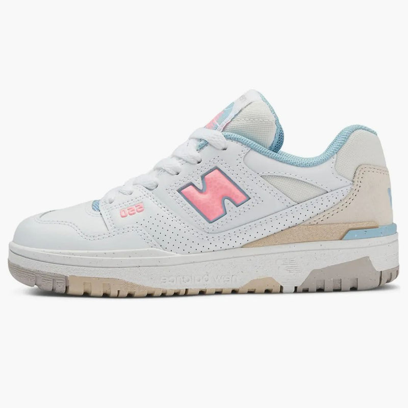 New Balance 550 bílých ultra růžových (PS)