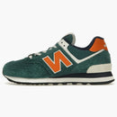New Balance 574 Aqua Green Orange