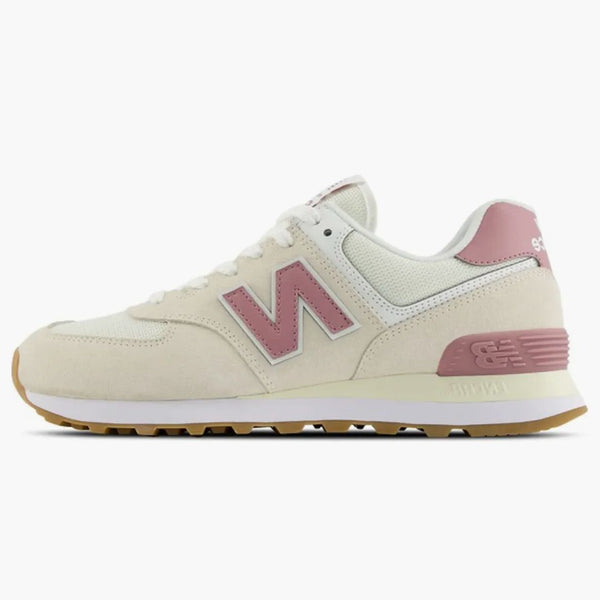 New Balance 574 Beige White Pink (women's)