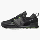 New Balance 574 Black Bleached Lime Glow