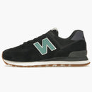 New Balance 574 Black Faded Teal Dark Mercury (women's)
