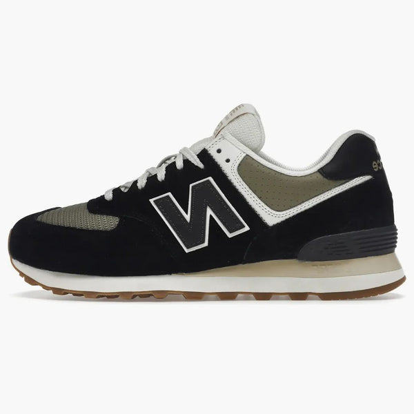 New Balance 574 Černá olivová guma
